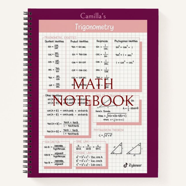 Math Copybook Notizbuch (Vorderseite)