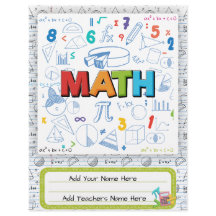 Math Custom Binder Cover | Editierbares Design