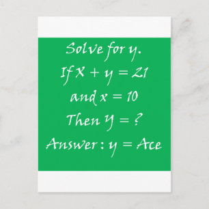 Math des Spielers Postkarte