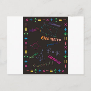 Math Design Black Postkarte