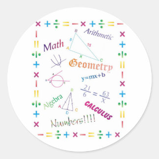 Math Design Runder Aufkleber