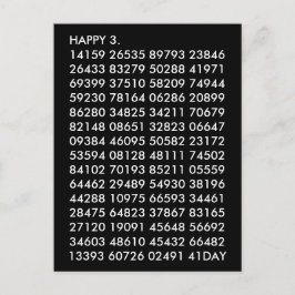 Math Digits 3.14 Funny Happy Pi Day Postkarte