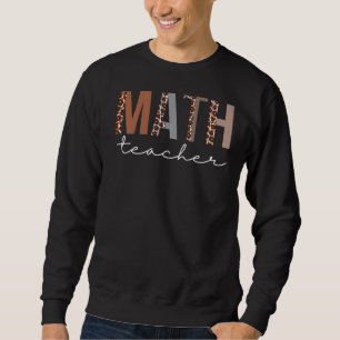 Math Doacher Leopard Anerkennung für Frauen für W Sweatshirt