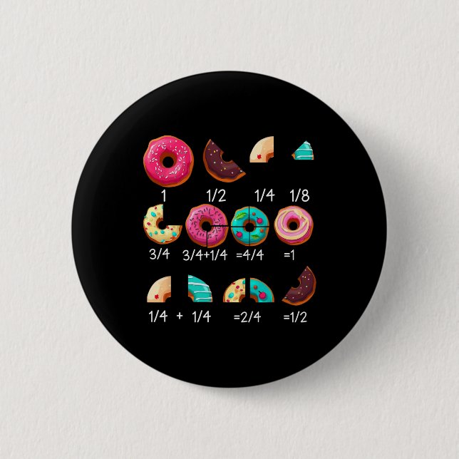 Math Donut Bruch Byck Zur Schule Lehrer Geschenke  Button (Vorderseite)