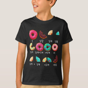 Math-Donut-Bruchteil Zurück zur Schule Lehrer Gesc T-Shirt