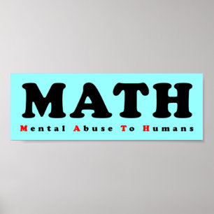 MATH égale Abus Mental Envers les Humains Affiche