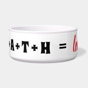 Math Equals Love Große Pet-Schüssel Napf
