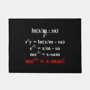 Math Equation Frohe Weihnachten Fußmatte