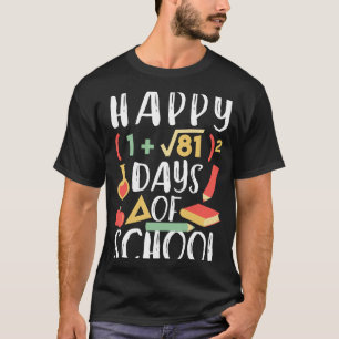 Math Equation Graphic Happy 100 der Schule Algebra T-Shirt