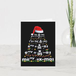 Math Equation Merry X-mas Funny Math Lehrer Chris Karte