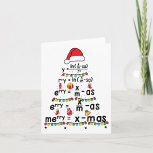 Math Equation Merry X-mas Funny Math Lehrer Chris Karte