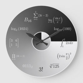 Math Equations and Notations Große Wanduhr
