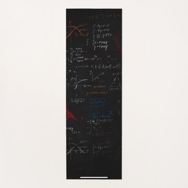Math Equations Chalkboard Yoga Mat Yogamatte (Vorderseite)