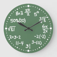 Math équations mathématiques Horloge version deux