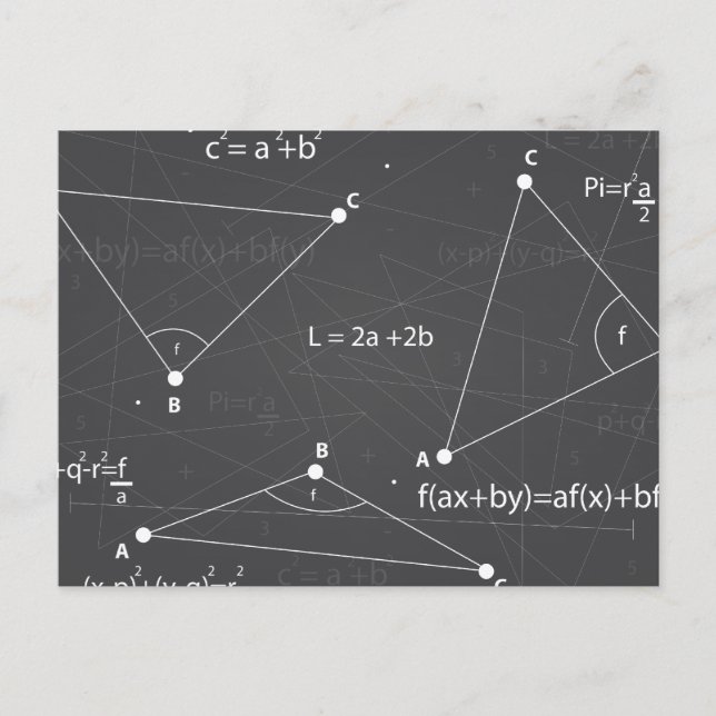 Math Equations Postkarte (Vorderseite)