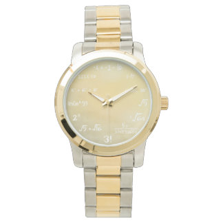 Math Equity Watch for Mathematics Geeks - Gold Armbanduhr
