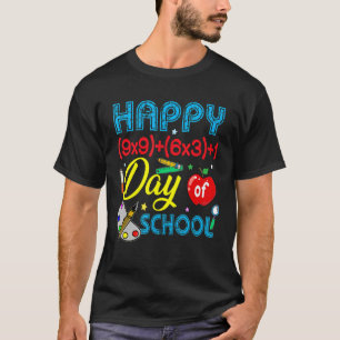 Math Formel glücklich 100 Tage der Schule 100. Tag T-Shirt