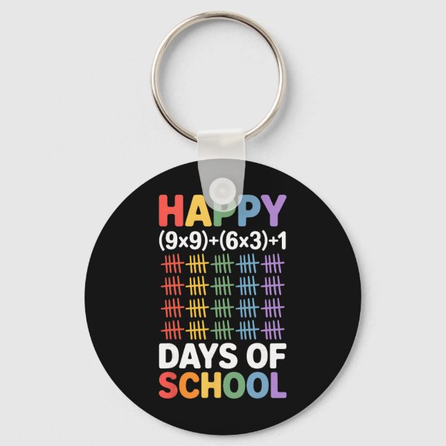 Math Formula 100 Days Of School Funny Math Teacher Schlüsselanhänger (Vorderseite)