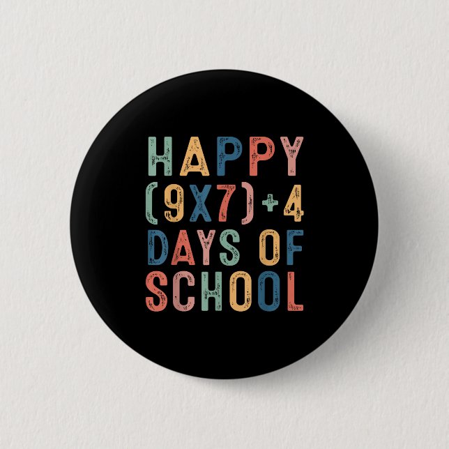 Math Formula 67 Days Of School Funny Math Teacher  Button (Vorderseite)