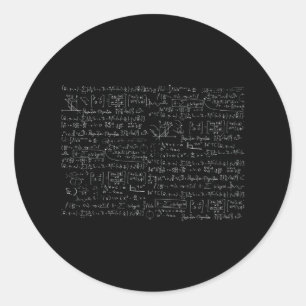 Math Formulas Muster Runder Aufkleber