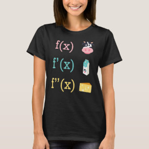 Math Fun Kuh Milch Käse Ableitung Infinity Calc T-Shirt