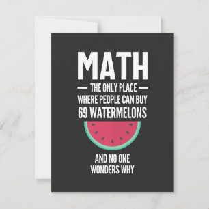 Math. Funny Math Sarcasm Quote Gift Dankeskarte