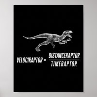 Math Geek Dinosaur Velociraptor Gleichung V2