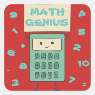 Math Genius Quadratischer Aufkleber