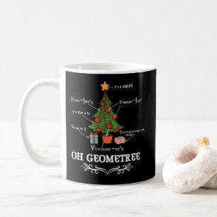 Math Geometry Christmas Tree Geometree Lehrer Kaffeetasse
