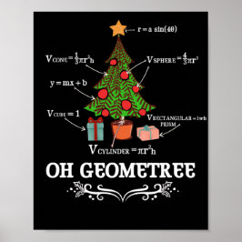 Math Geometry Christmas Tree Geometree Lehrer Poster