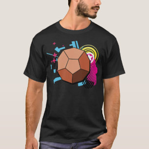 Math Geometry Geometric Dodecahedron Isometric 2d  T-Shirt