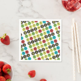Math gleicht Spaß - Funny Pi Colorful Paper Napkin Serviette