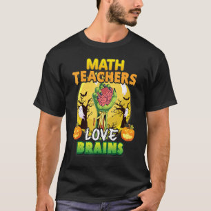 Math Grade Lehrer Liebe Brains Horor Pumpkin Creme T-Shirt