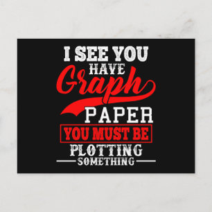Math Graph Papier zeichnet etwas Pun Lehrer Postkarte