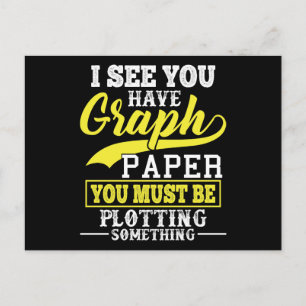 Math Graph Papier zeichnet etwas Pun Lehrer Postkarte