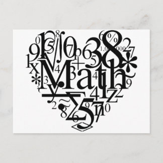 Math Heart Postkarte