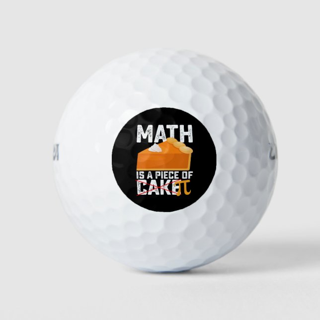 Math Is A Piece of Cake Pi Day Funny Golfball (Vorderseite)