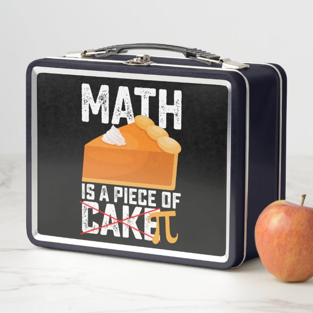Math Is A Piece of Cake Pi Day Funny Metall Brotdose (Beispiel)