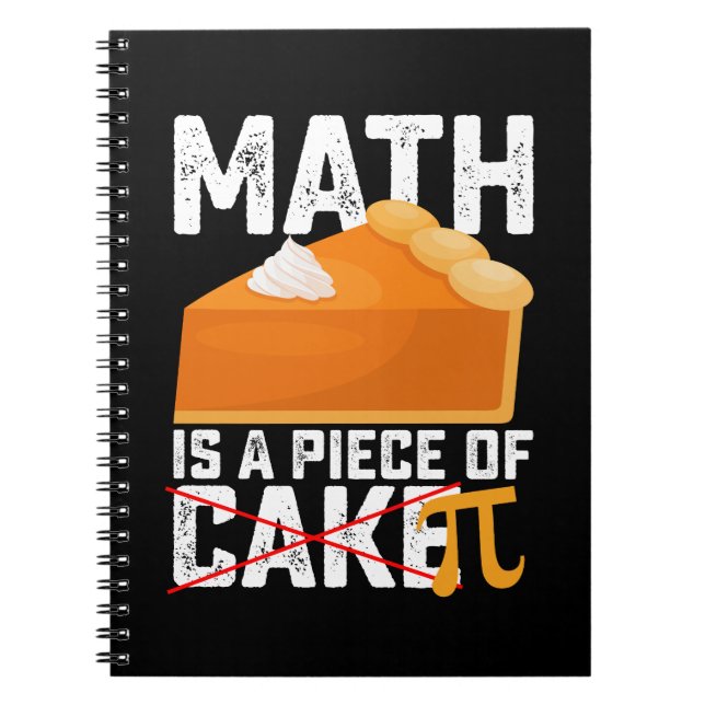 Math Is A Piece of Cake Pi Day Funny Notizblock (Vorderseite)