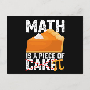 Math Is A Piece of Cake Pi Day Funny Postkarte