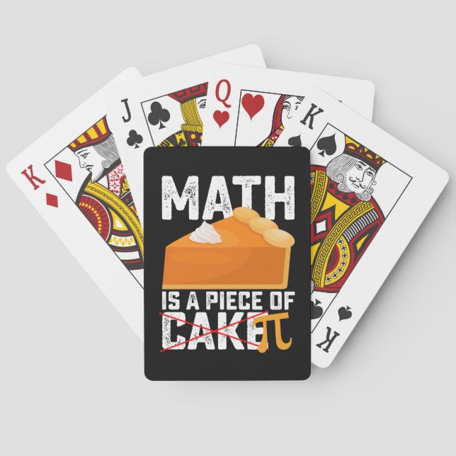 Math Is A Piece of Cake Pi Day Funny Spielkarten (Rückseite)