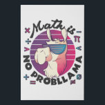 Math Is No ProbLlama Künstlicher Leinwanddruck<br><div class="desc">Cool and funny Design featuring a Llama with sunset background and the quote "Math is No ProbLlama". Suitable for Math students and teacher. Good for the young and the old.</div>