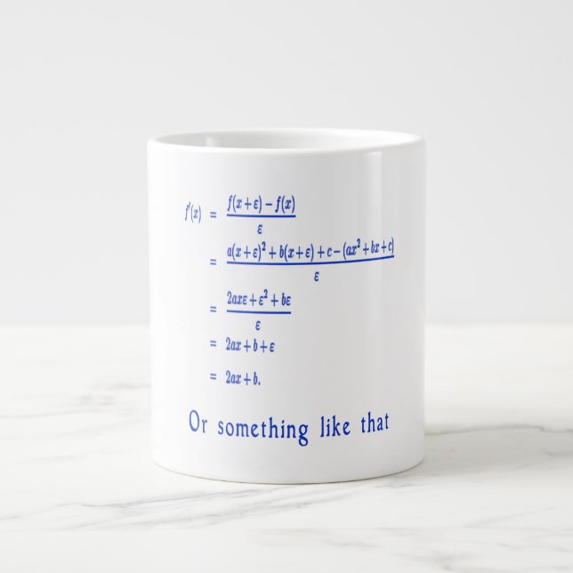 Math Jumbo-Tasse (Vorderseite)