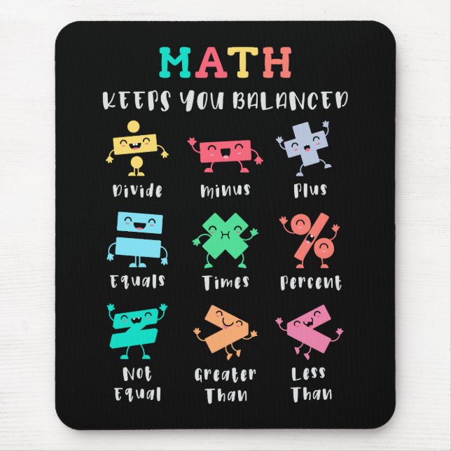 Math keeps you balanced mousepad (Vorne)