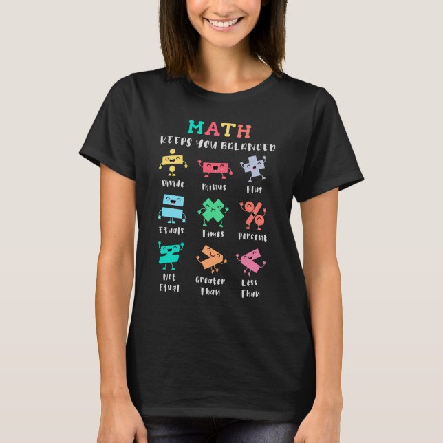 Math keeps you balanced T-Shirt (Vorderseite)