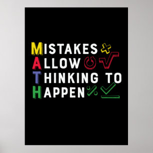 Math Lehrer Math Zulassen Happen Poster