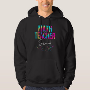 Math-Lehrer Tie Dye Zurück zur Schule Würdigung F Hoodie