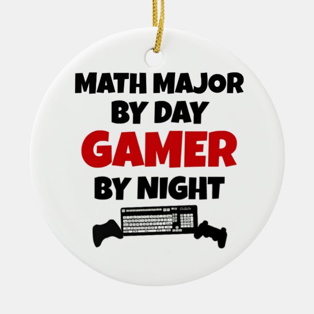 Math Major Gamer Keramikornament (Vorne)