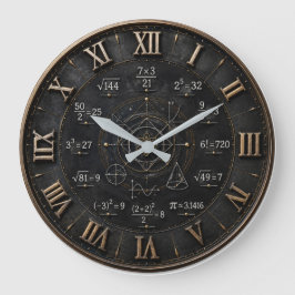 Math Mathematics Classroom Große Wanduhr