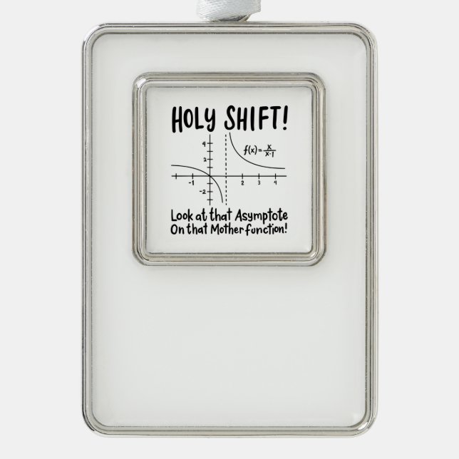 Math Mathematics Rahmen-Ornament Silber (Vorderseite)